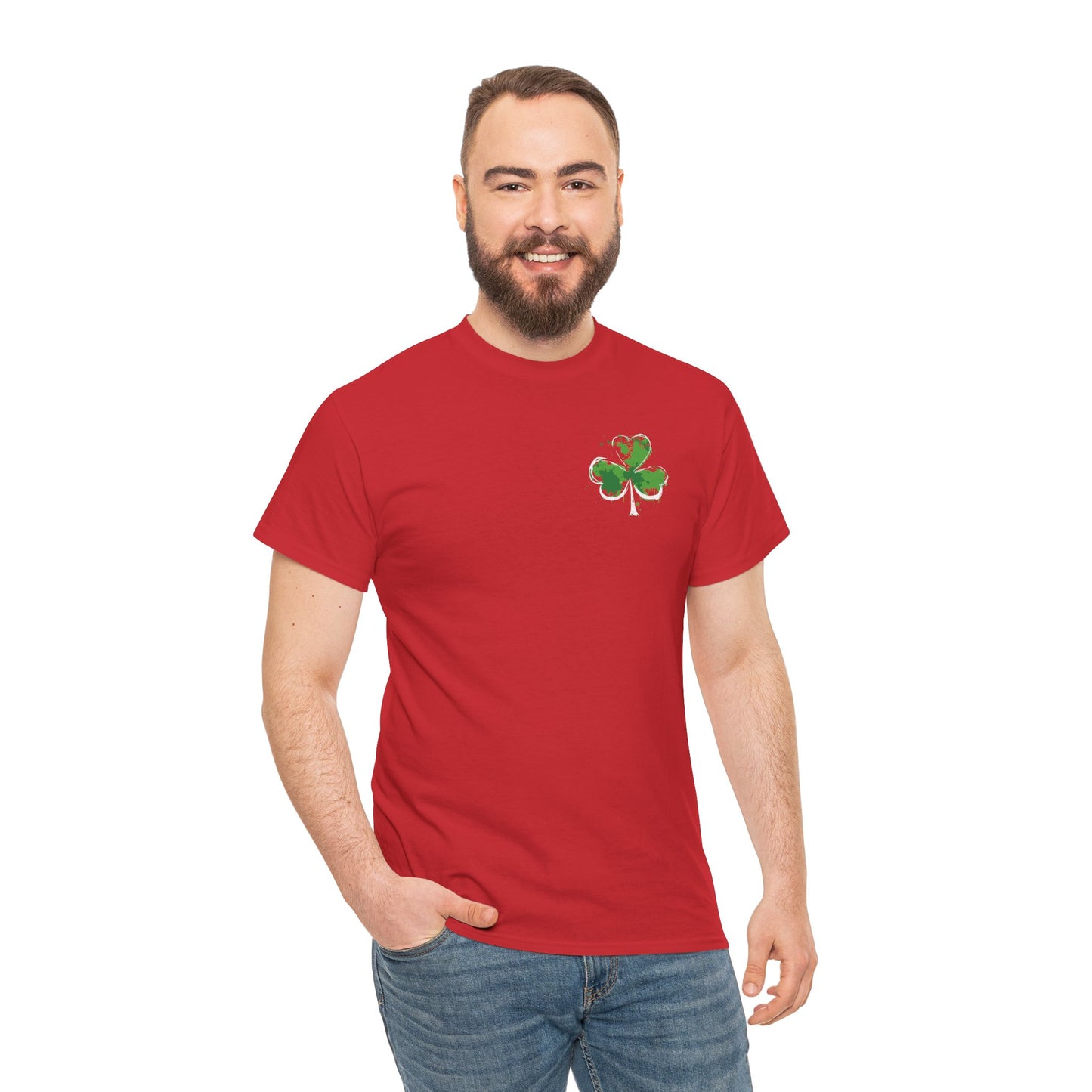 Shamrock Paint-Splash Tee — Green St. Patrick's Day Clover T-Shirt