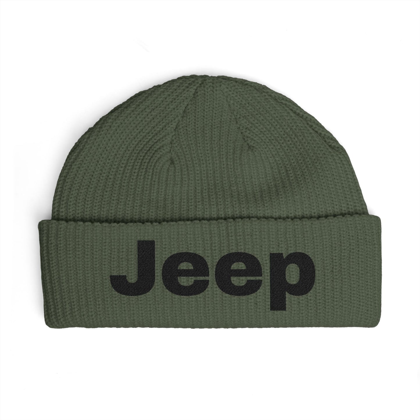 Jeep Cuff Beanie — Embroidered Logo Knit Hat for Jeep Fans