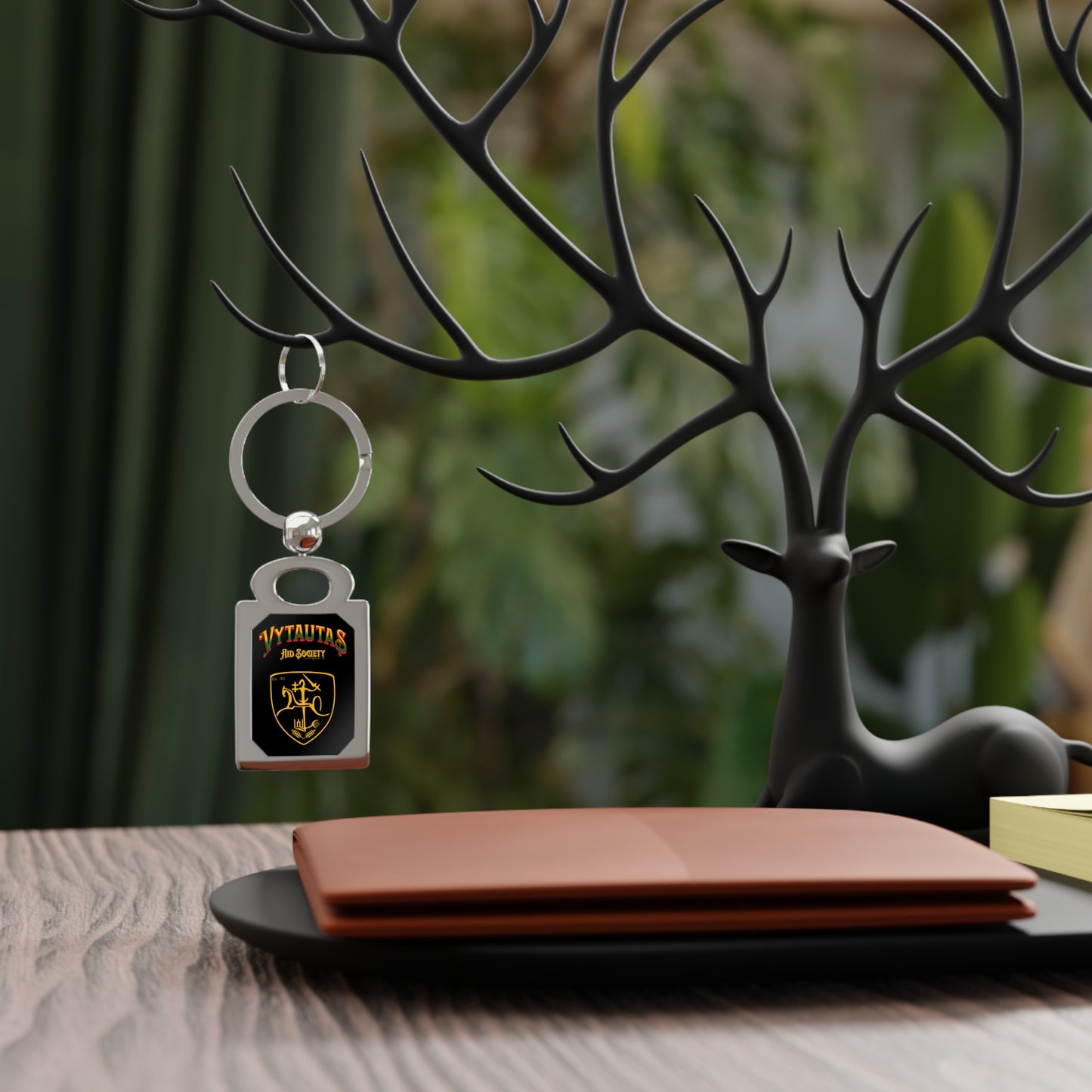 Vytautas Aid Society Metal Keyring - Rectangle Photo Keychain