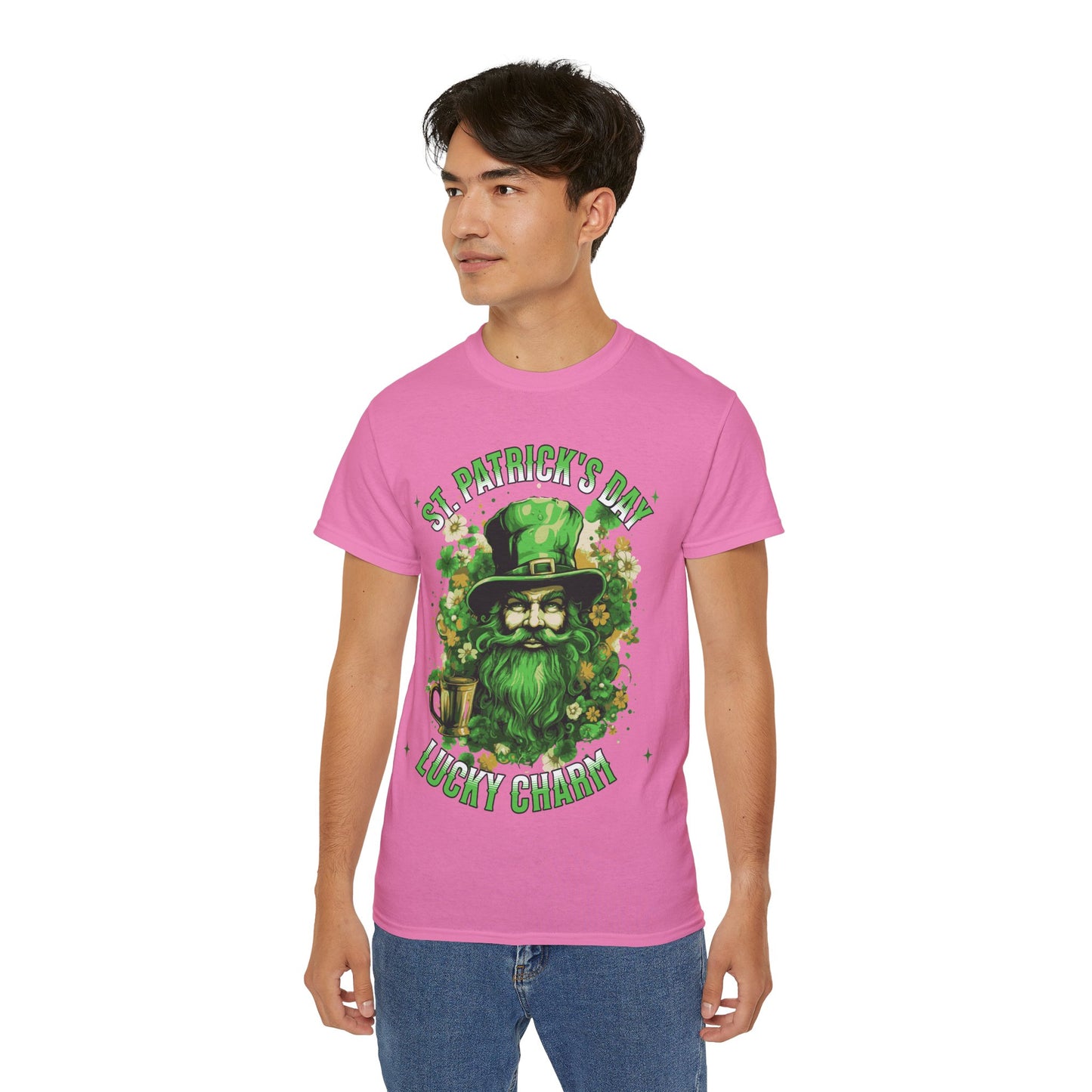 St. Patrick's Day Lucky Charm T-Shirt — Leprechaun Beer Mug Design