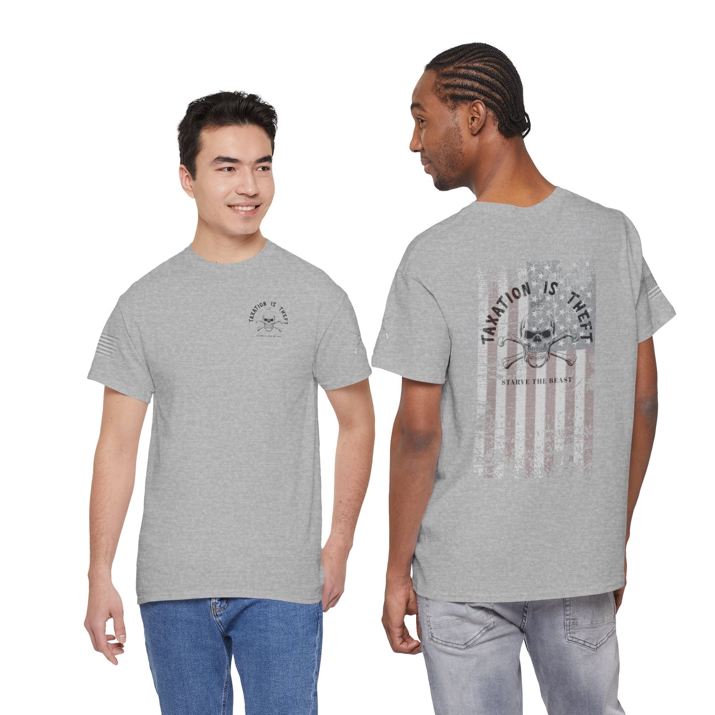 Taxation Is Theft Skull T‑Shirt — Libertarian Protest Graphic Tee