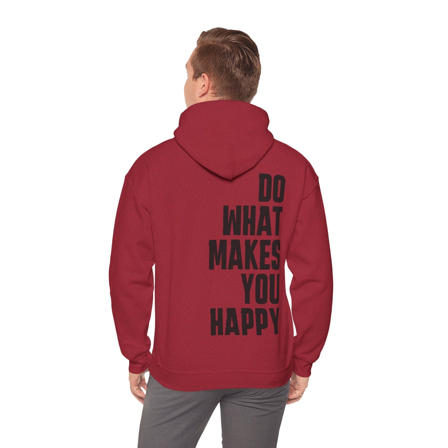 Do What Makes You Happy Hoodie — 'Happy Be Lucky' Minimal Clover Chest Print