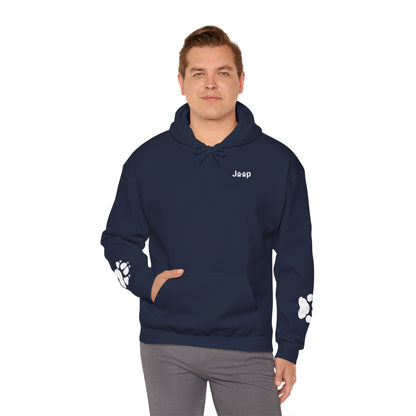 Jeep Paw Print Hoodie — Cute Paw Logo Pullover for Dog & Jeep Lovers