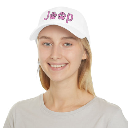 Jeep Paw Print Cap – Red Low Profile Baseball Hat for Dog & Jeep Lovers