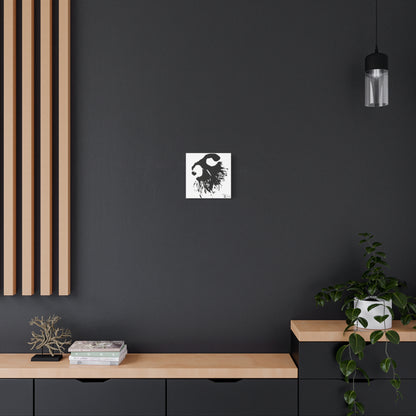 Custom Abstract Black Ink Pet Art Canvas