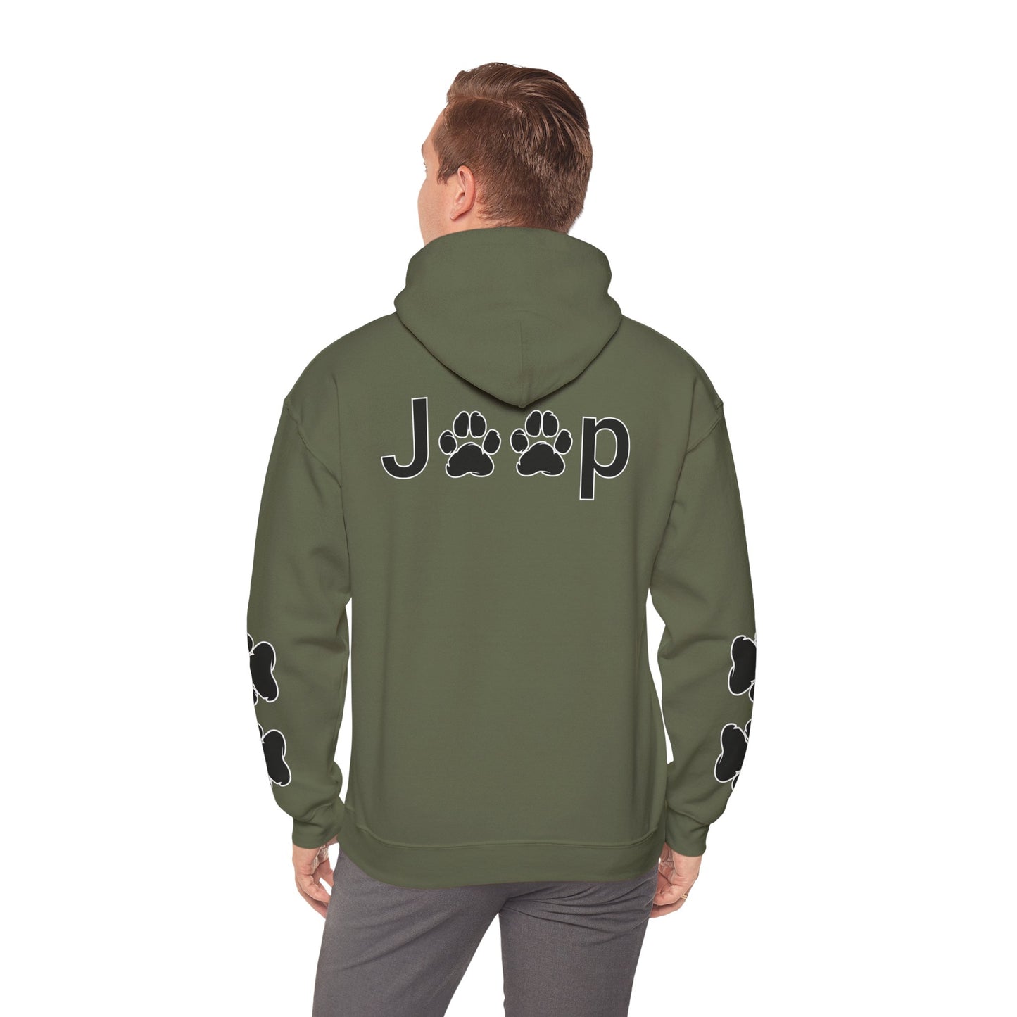 Jeep Paw Print Hoodie — Cute Paw Logo Pullover for Dog & Jeep Lovers