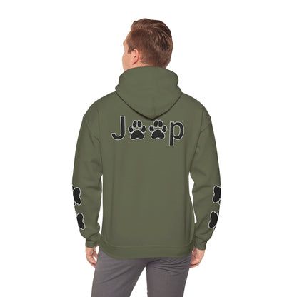 Jeep Paw Print Hoodie — Cute Paw Logo Pullover for Dog & Jeep Lovers