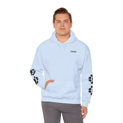 Jeep Paw Print Hoodie — Cute Paw Logo Pullover for Dog & Jeep Lovers