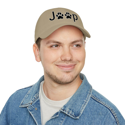 Jeep Paw Print Cap – Red Low Profile Baseball Hat for Dog & Jeep Lovers