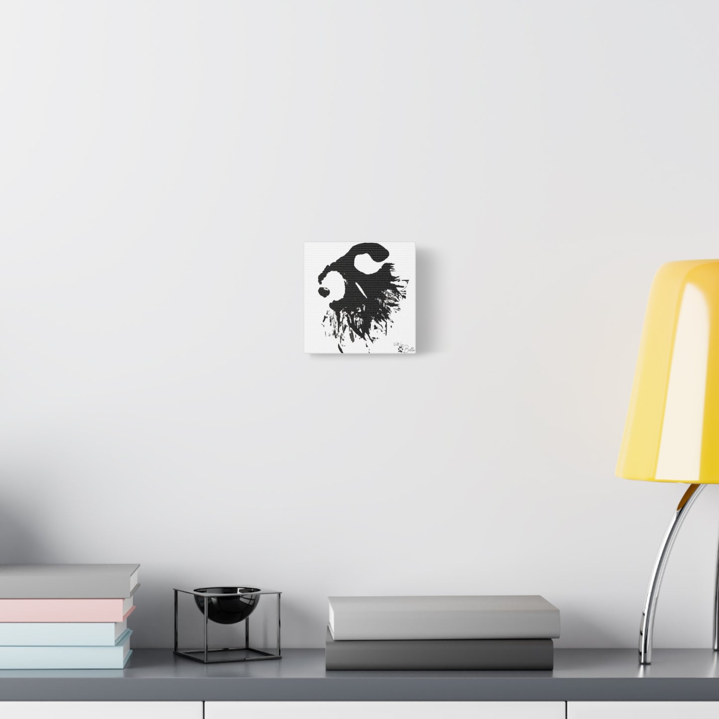 Custom Abstract Black Ink Pet Art Canvas