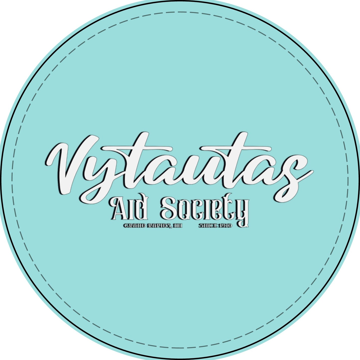 Faux Leather Patch — "Vytautas Aid Society" Engraved "Heat Press On" Badge