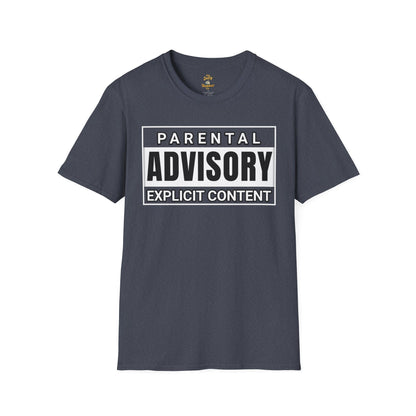 Graphic Tee - Iconic 'Parental Advisory Explicit Content' Design for Edgy Gen X - The Jolly Bobber 