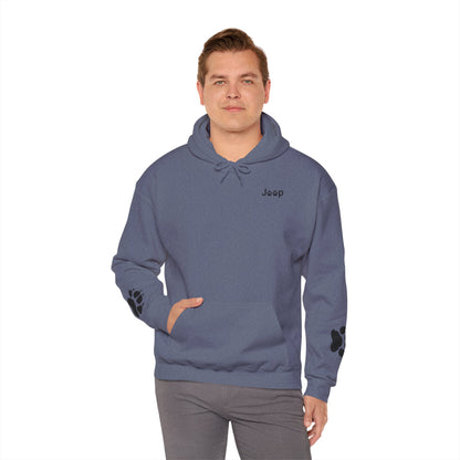 Jeep Paw Print Hoodie — Cute Paw Logo Pullover for Dog & Jeep Lovers
