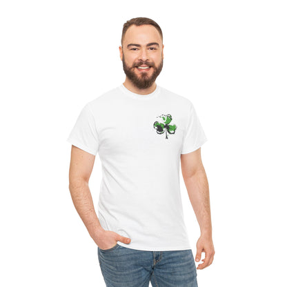 Shamrock Paint-Splash Tee — Green St. Patrick's Day Clover T-Shirt
