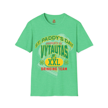 Vytautas St. Patrick's Day Leprechaun T-Shirt 2 — "Drinking Team" Green Beer & Shamrock Design