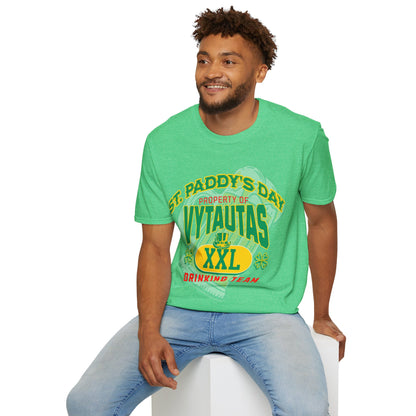Vytautas St. Patrick's Day Leprechaun T-Shirt 2 — "Drinking Team" Green Beer & Shamrock Design