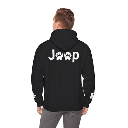 Jeep Paw Print Hoodie — Cute Paw Logo Pullover for Dog & Jeep Lovers
