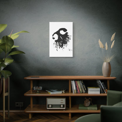 Custom Abstract Black Ink Pet Art Canvas