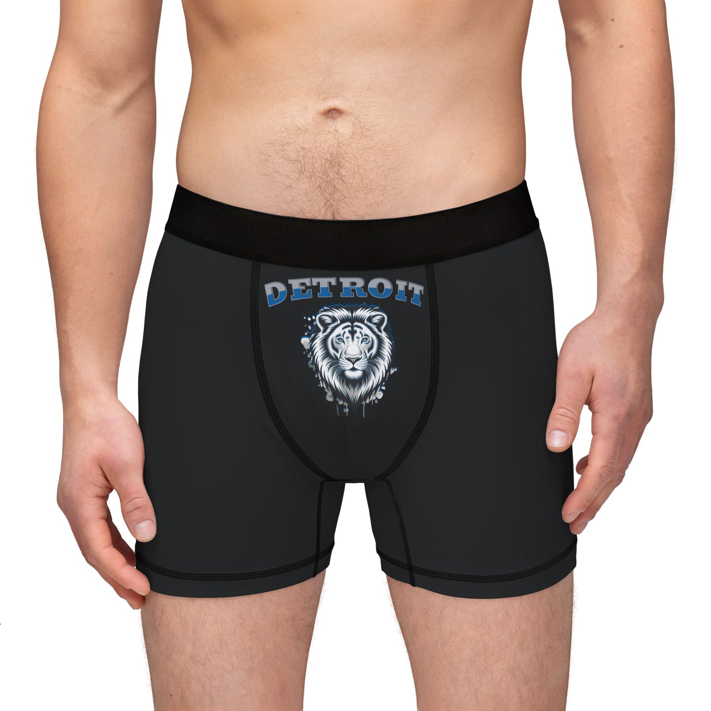Detroit Lions Men's Boxers - AOP, Funny Gift for Sports Fans, Comfort Wear, Game Day Apparel, Unique Men's Underwear