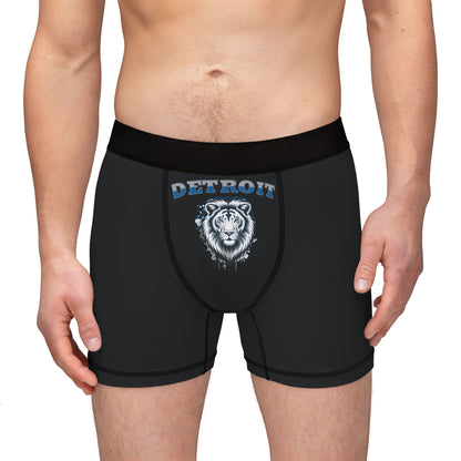 Detroit Lions Men's Boxers - AOP, Funny Gift for Sports Fans, Comfort Wear, Game Day Apparel, Unique Men's Underwear