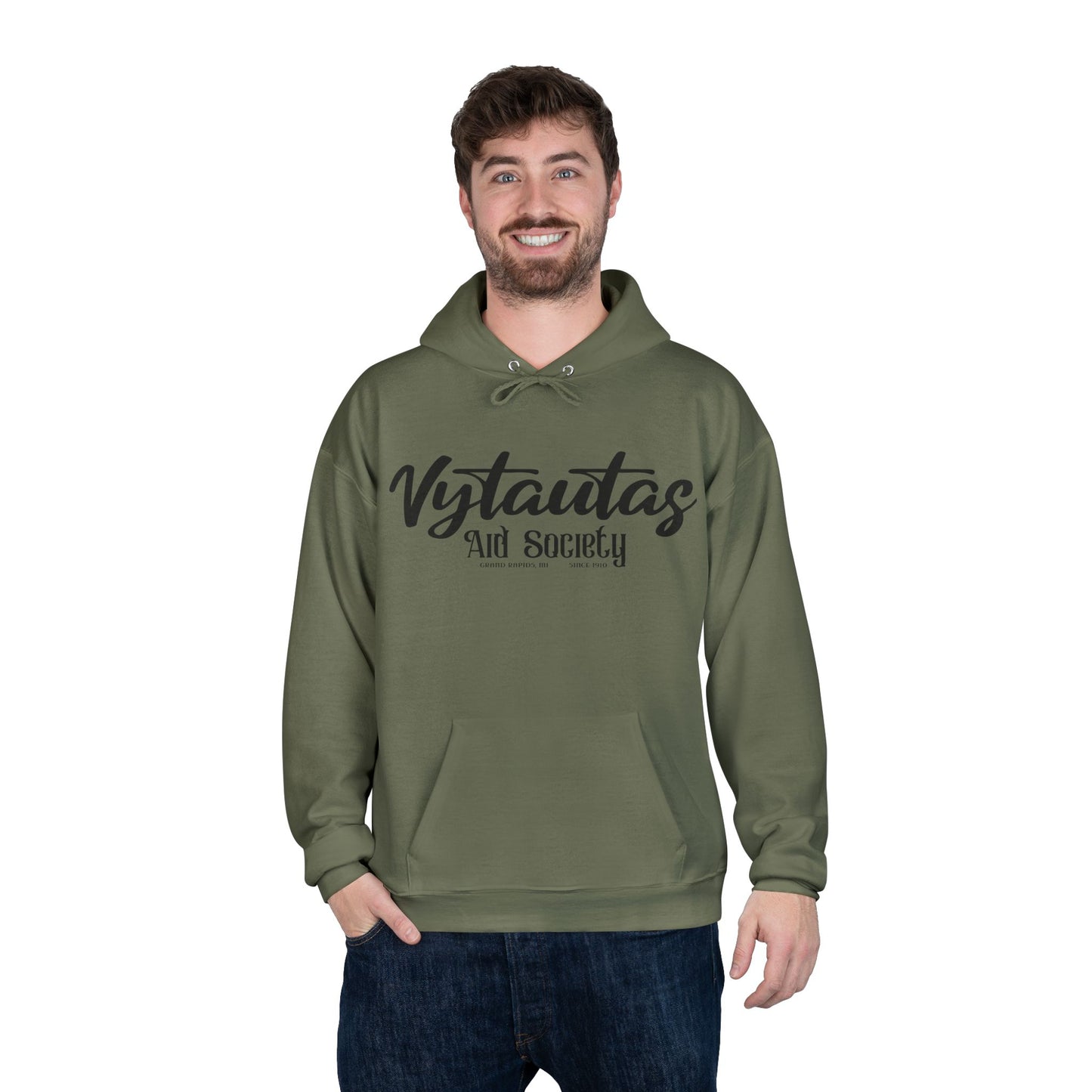 Vytautas Aid Society Hoodie — Simple Script Logo Pullover