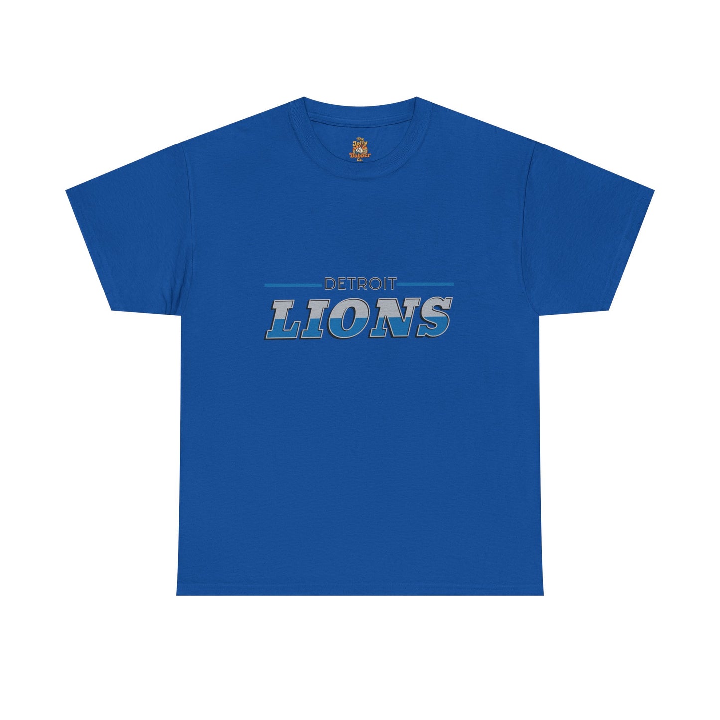 Detroit Lions Unisex Heavy Cotton Tee - Sports Fan Apparel, Game Day T-Shirt, Football Merchandise, Casual Wear, Gift for Him/Her - The Jolly Bobber 