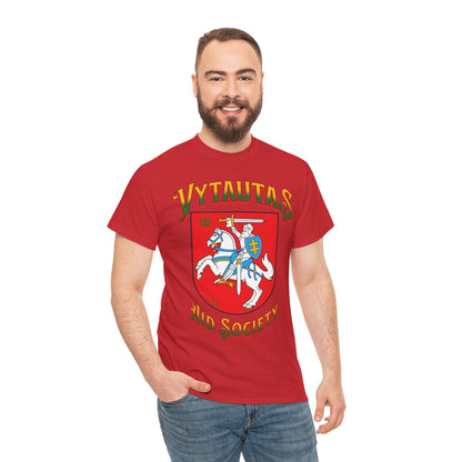 Vytautas Aid Society T‑Shirt — Lithuanian Coat of Arms 1 Graphic Tee