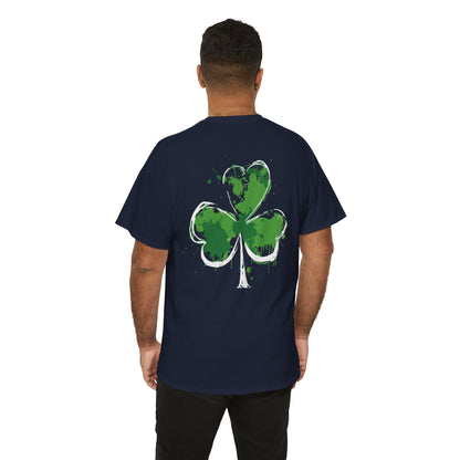 Shamrock Paint-Splash Tee — Green St. Patrick's Day Clover T-Shirt