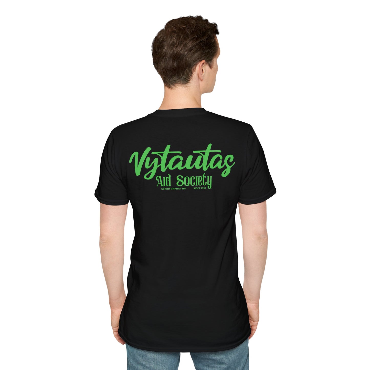 Vytautas Aid Society T-Shirt — Minimal Script Logo Tee