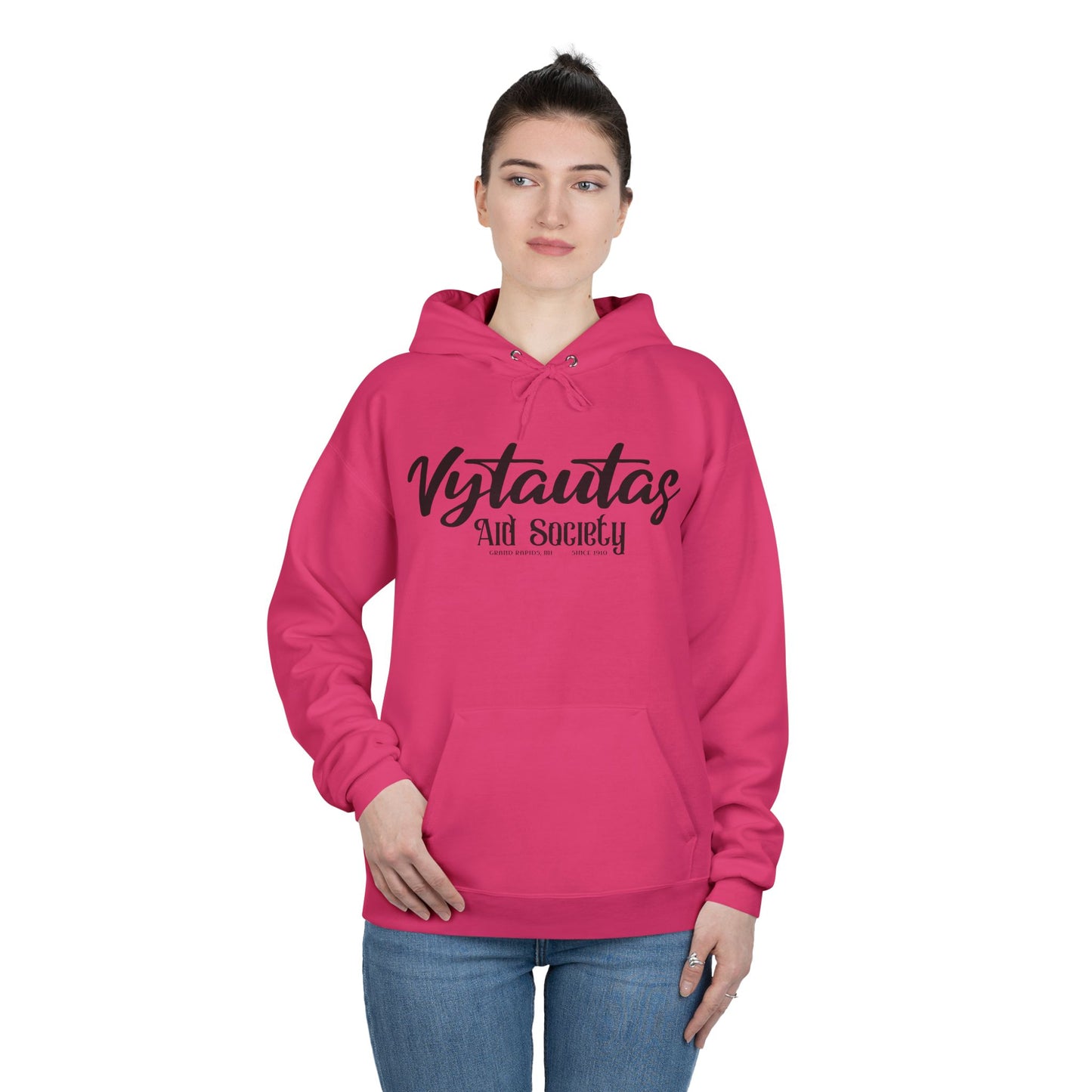 Vytautas Aid Society Hoodie — Simple Script Logo Pullover