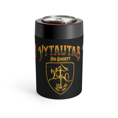 Vytautas Can Holder Black— Vytautas Aid Society Shield 2 Cooler