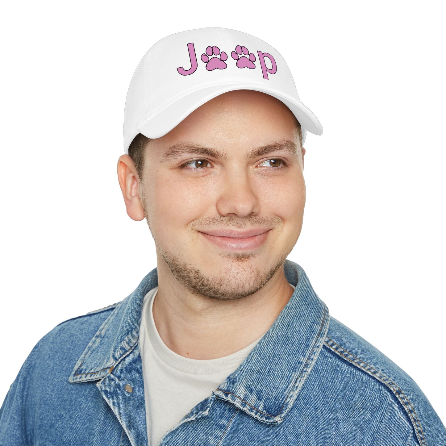 Jeep Paw Print Cap – Red Low Profile Baseball Hat for Dog & Jeep Lovers