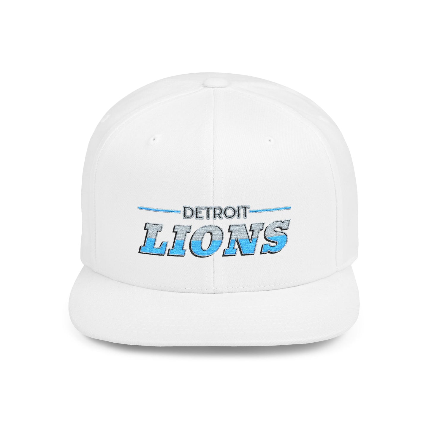 Detroit Lions Flat Bill Snapback Hat - Stylish Team Cap for Sports Fans, Perfect Gift for Game Day, Sports Events, and Tailgates