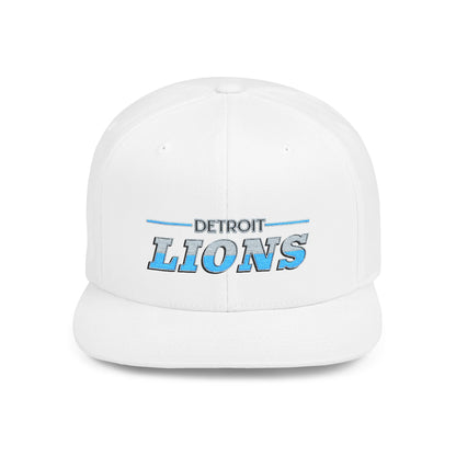 Detroit Lions Flat Bill Snapback Hat - Stylish Team Cap for Sports Fans, Perfect Gift for Game Day, Sports Events, and Tailgates