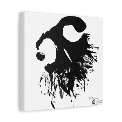 Custom Abstract Black Ink Pet Art Canvas