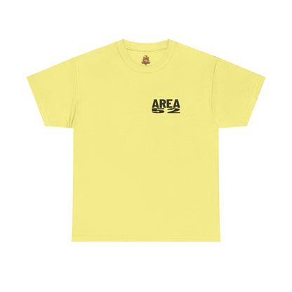 Area 52 T-Shirt – Vintage Stamp Design (Work Hard Play Hard, Luther MI)