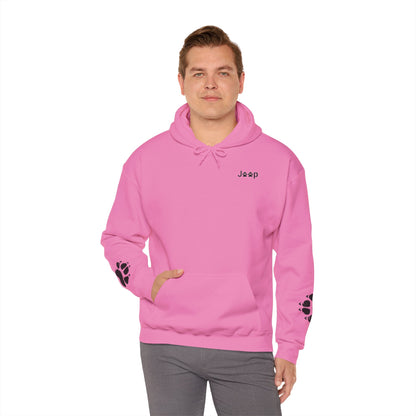 Jeep Paw Print Hoodie — Cute Paw Logo Pullover for Dog & Jeep Lovers