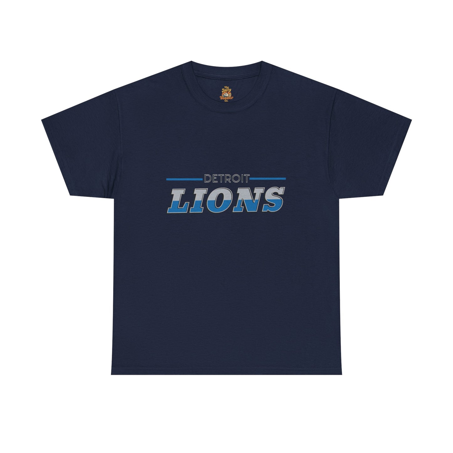 Detroit Lions Unisex Heavy Cotton Tee - Sports Fan Apparel, Game Day T-Shirt, Football Merchandise, Casual Wear, Gift for Him/Her - The Jolly Bobber 