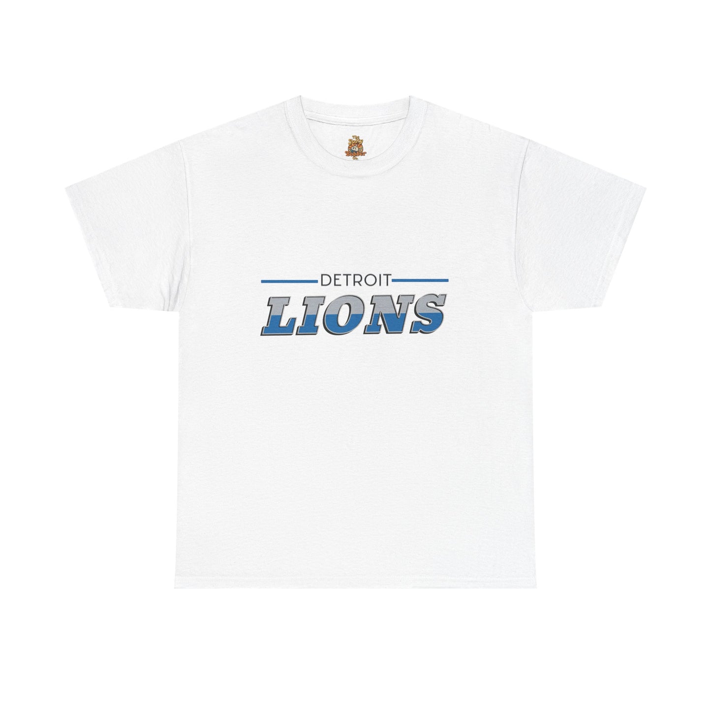 Detroit Lions Unisex Heavy Cotton Tee - Sports Fan Apparel, Game Day T-Shirt, Football Merchandise, Casual Wear, Gift for Him/Her - The Jolly Bobber 