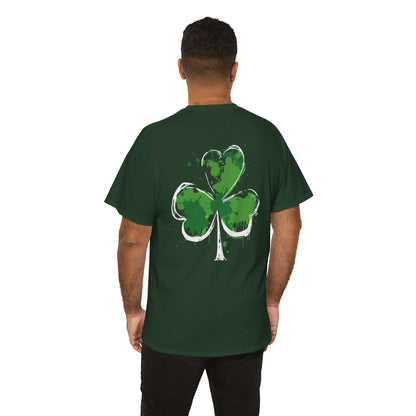 Shamrock Paint-Splash Tee — Green St. Patrick's Day Clover T-Shirt