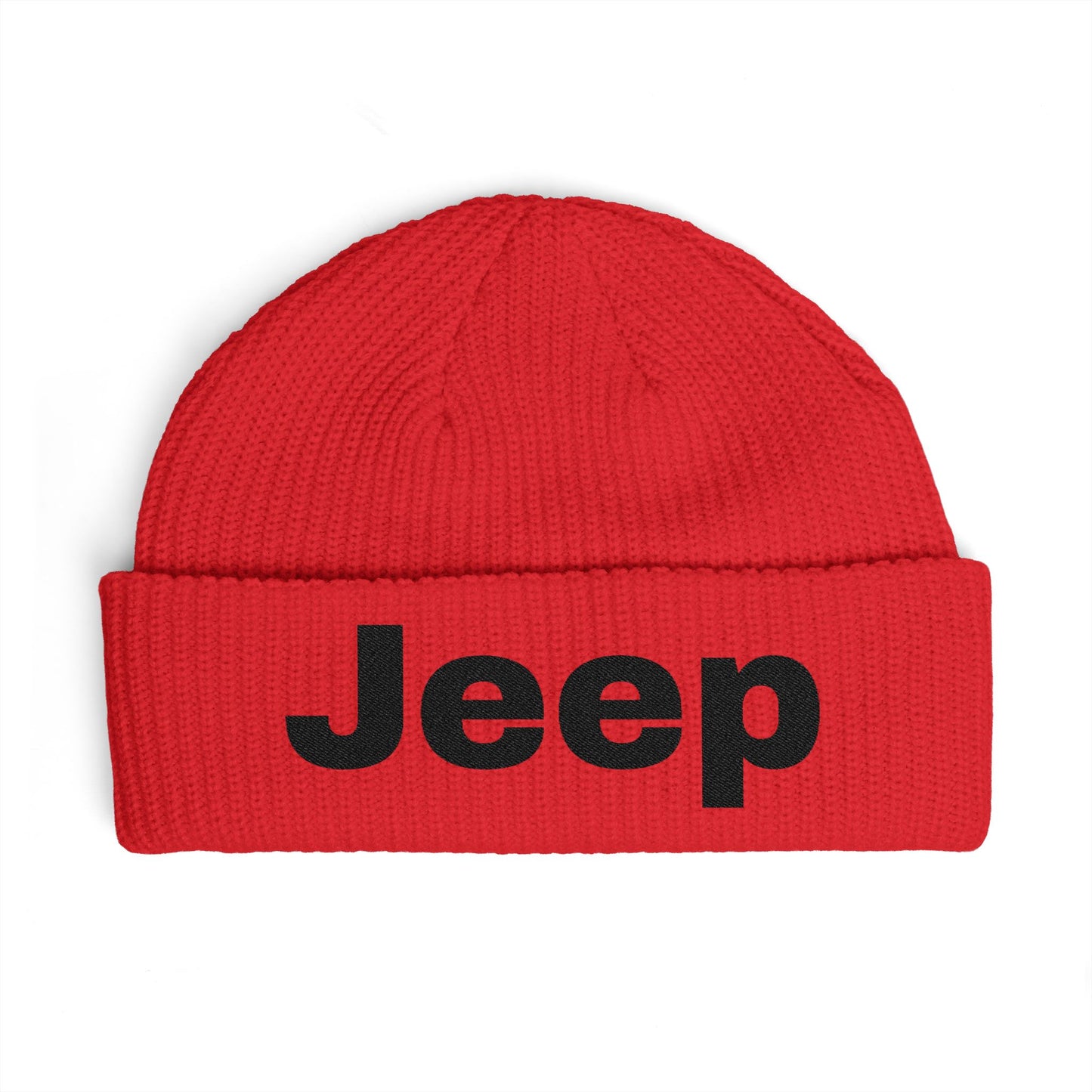 Jeep Cuff Beanie — Embroidered Logo Knit Hat for Jeep Fans