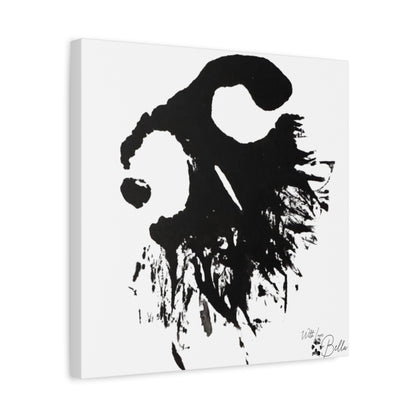 Custom Abstract Black Ink Pet Art Canvas