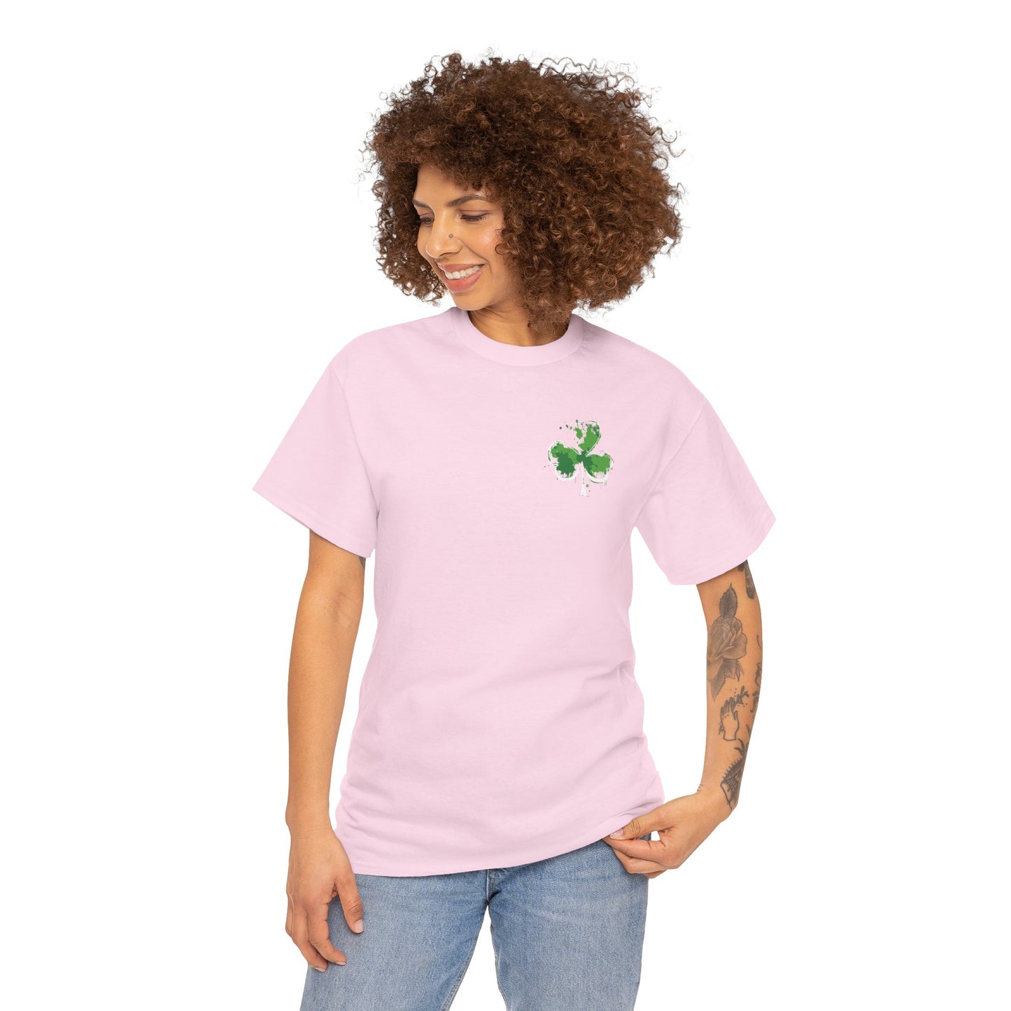 Shamrock Paint-Splash Tee — Green St. Patrick's Day Clover T-Shirt