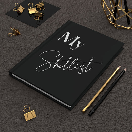 Matte Hardcover Journal — Minimal Black Wraparound Notebook (150 Lined Pages, Perforated)