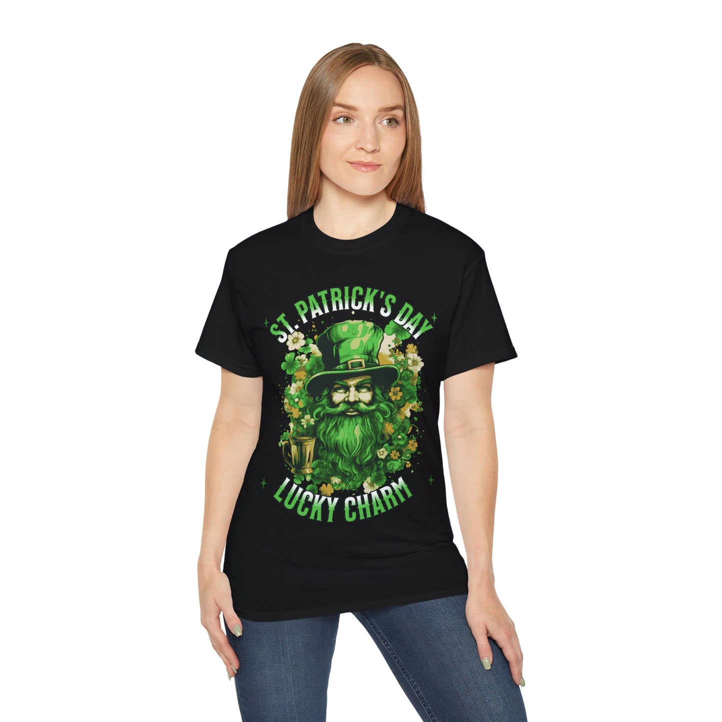St. Patrick's Day Lucky Charm T-Shirt — Leprechaun Beer Mug Design