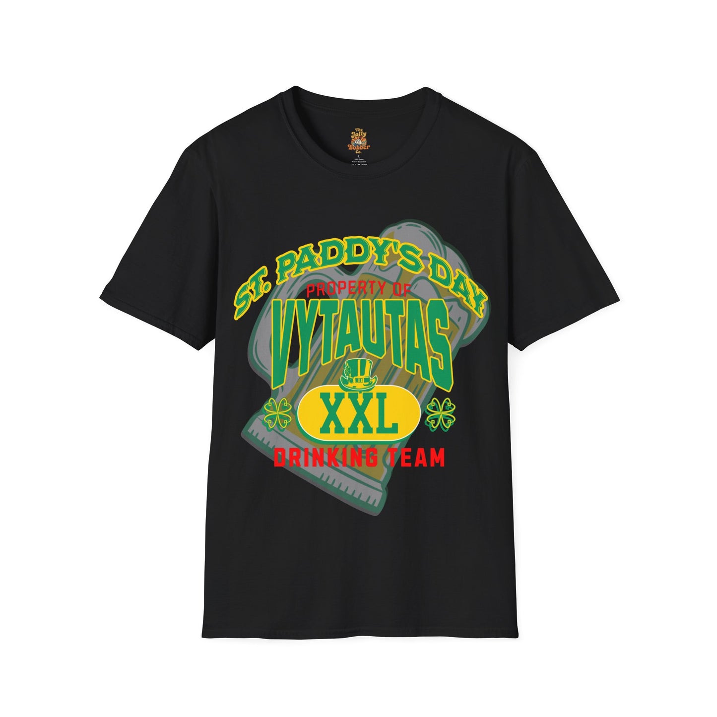 Vytautas St. Patrick's Day Leprechaun T-Shirt 2 — "Drinking Team" Green Beer & Shamrock Design