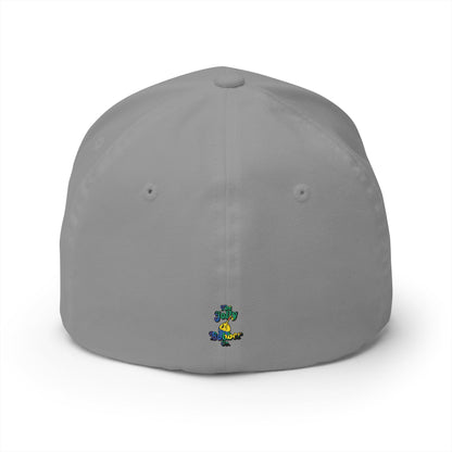 Vytautas Fitted Embroidered Cap — Retro Script Logo Fitted Baseball Hat