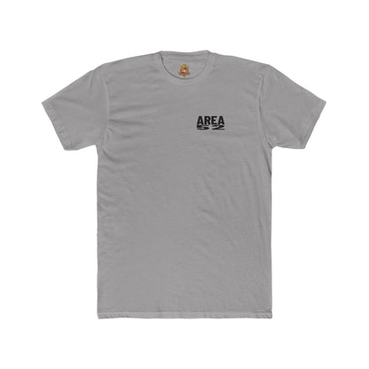 Area 52 Luther MI Stamp T-Shirt — "Work Hard Play Hard Stay Weird" Vintage Badge Tee