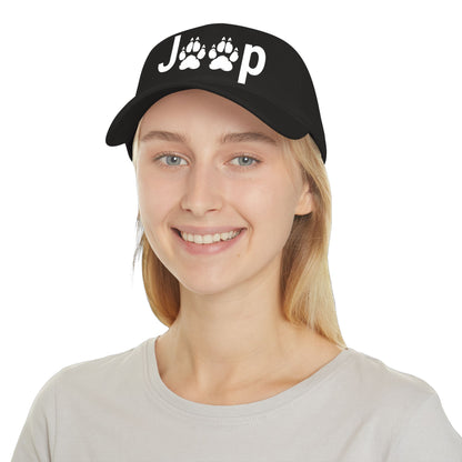 Jeep Paw Print Cap – Red Low Profile Baseball Hat for Dog & Jeep Lovers