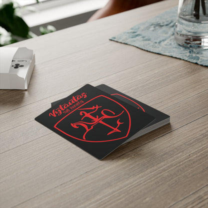 Vytautas Aid Society Red on Black Poker Playing Cards
